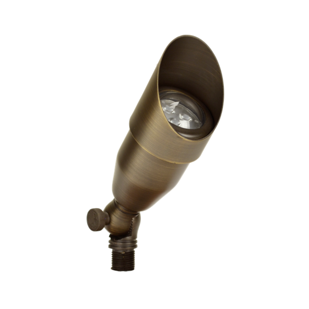 Unique Intrepid Brass Up Light — Weathered Brass, Adjustable Aim