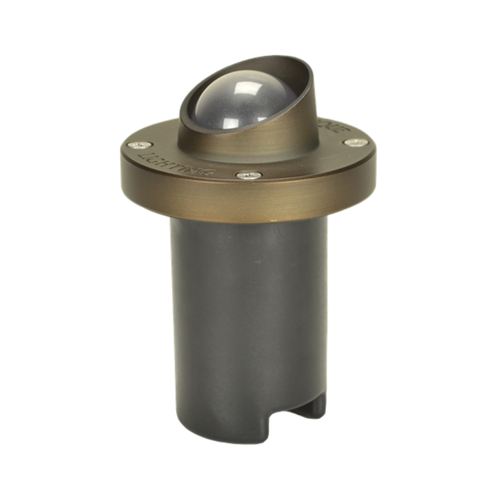 Unique Nova Shroud In-Ground Light, Weathered Brass, 25 ft Lead