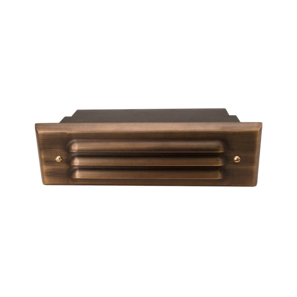 Unique Sovereign8 SV8L-12-L27 Louver Step Light, Weathered Brass