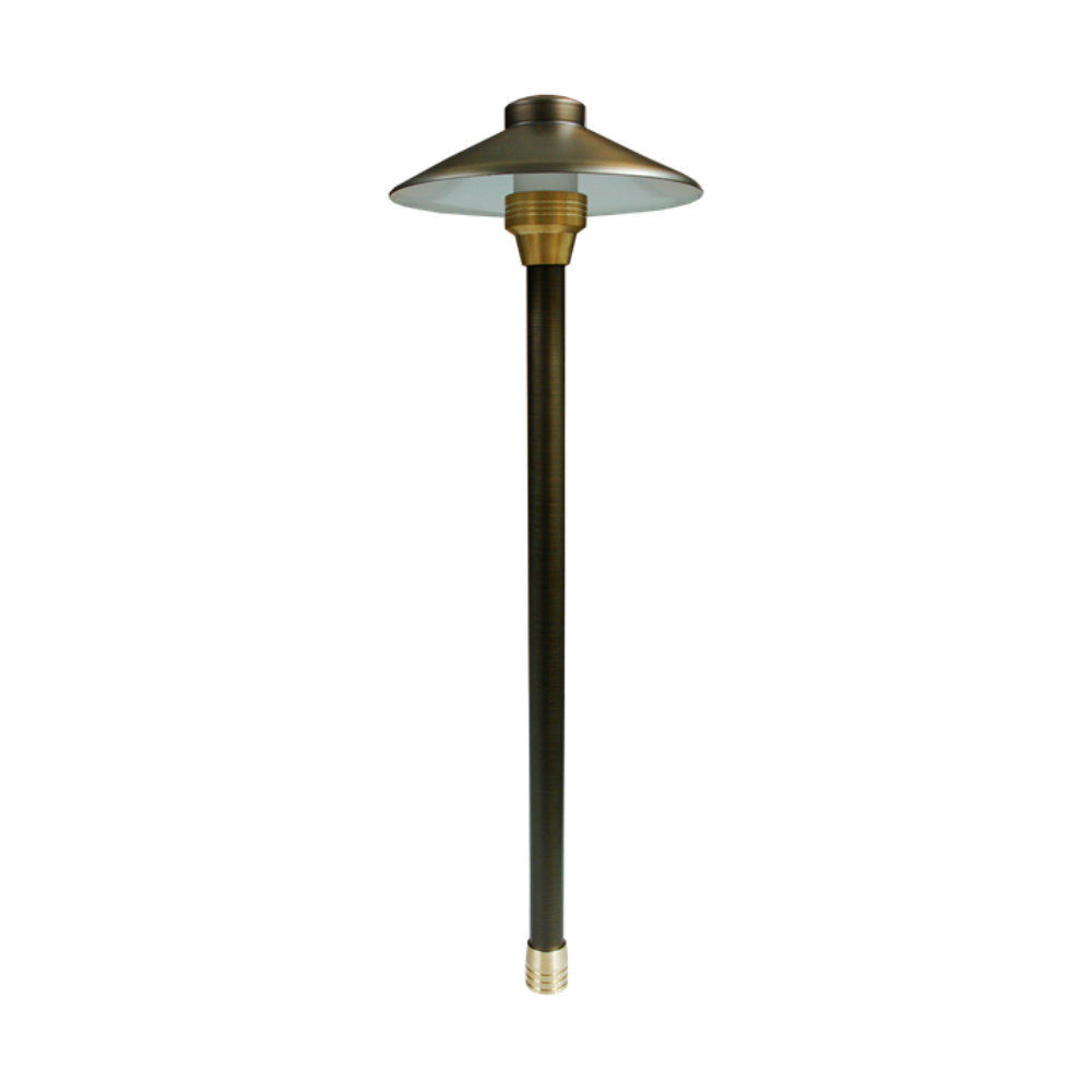 Unique Centaurus 8 in Path Light with 12 in Riser — Weathered Brass