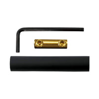 Black ACE medium heat-shrink wire connector (model 90330) with brass screw-tight lug and heat-shrink sleeve, suitable for 18–8 AWG copper wiring.