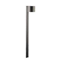Vista PR-4202 black low-voltage path light with 28.75-inch stem, die-cast aluminum housing and clear polycarbonate lens on white background