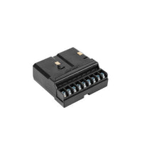 Front view of Hunter PCM-900 9-station expansion module showing connector pins, model label, and module face for identification and installation guidance.