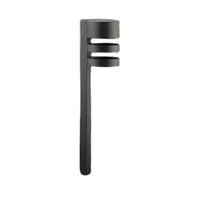 Black Vista PR-4204 path light fixture on white background showing die-cast aluminum housing and clear polycarbonate lens.