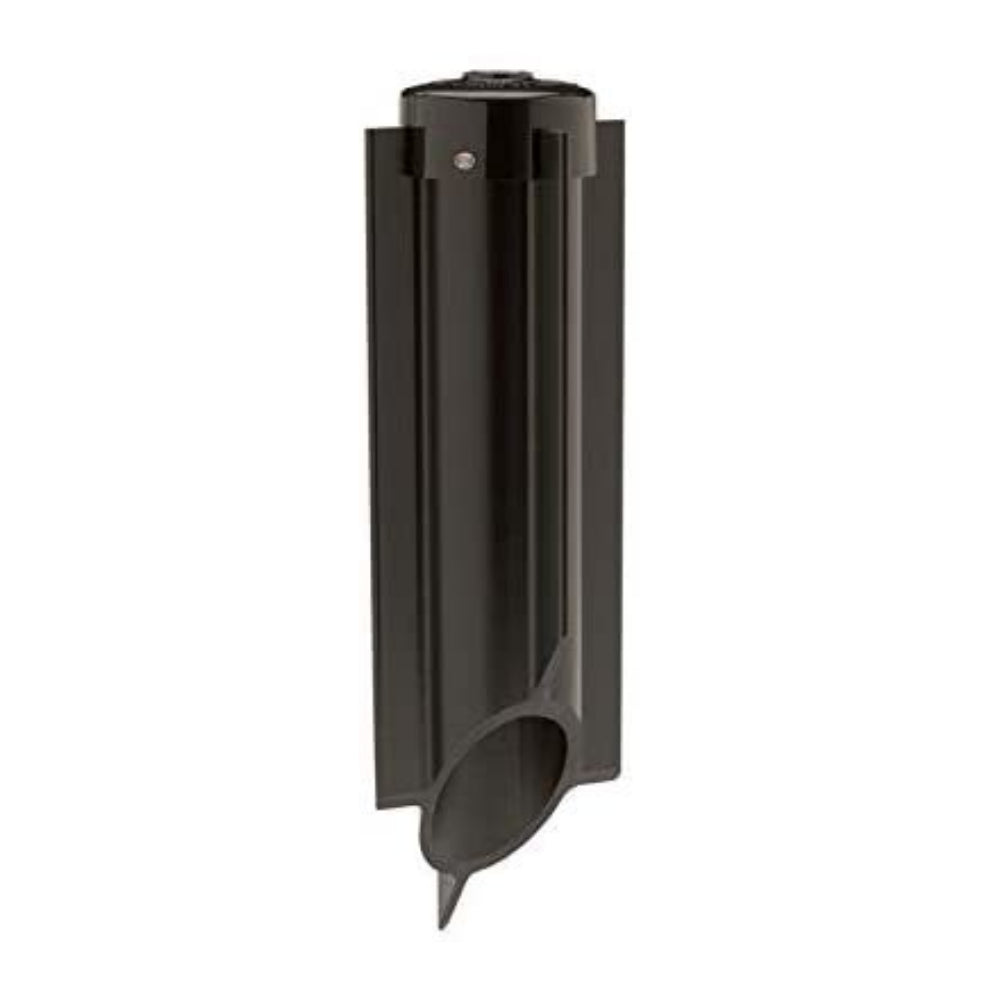Black Kichler power post stake made from impact- and corrosion-resistant PVC, 4.5 inch width by 19 inch height, wet-rated for outdoor use.