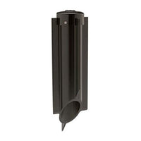 Black Kichler power post stake made from impact- and corrosion-resistant PVC, 4.5 inch width by 19 inch height, wet-rated for outdoor use.