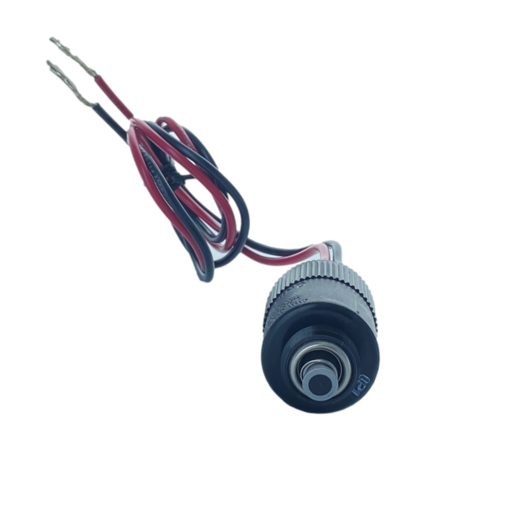 Toro 35-3099 replacement plunger and spring displayed beside the solenoid coil to show included internal components.
