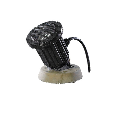 Black Vista UW-5217 underwater landscape light with injection-molded Ryton R-4 composite housing, convex tempered glass lens, adjustable bracket, and 15-foot water-resistant pigtail.