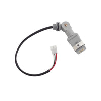 Kichler 15565BK black plug-in photocell for low-voltage landscape transformers, showing 3-inch cord and plug for transformer mounting.