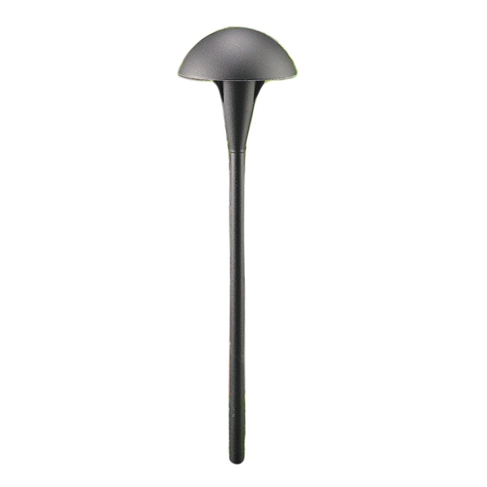 Vista PR-4206-B-NL black die-cast aluminum low-voltage path light with clear polycarbonate lens and stake or canopy mounting options.