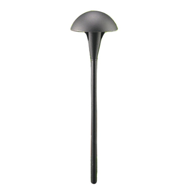 Vista PR-4206-B-NL black die-cast aluminum low-voltage path light with clear polycarbonate lens and stake or canopy mounting options.