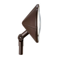 Kichler 15361AZT Six-Groove adjustable wall-wash fixture in textured architectural bronze, 6-inch width and 12-inch height, clear polycarbonate lens.
