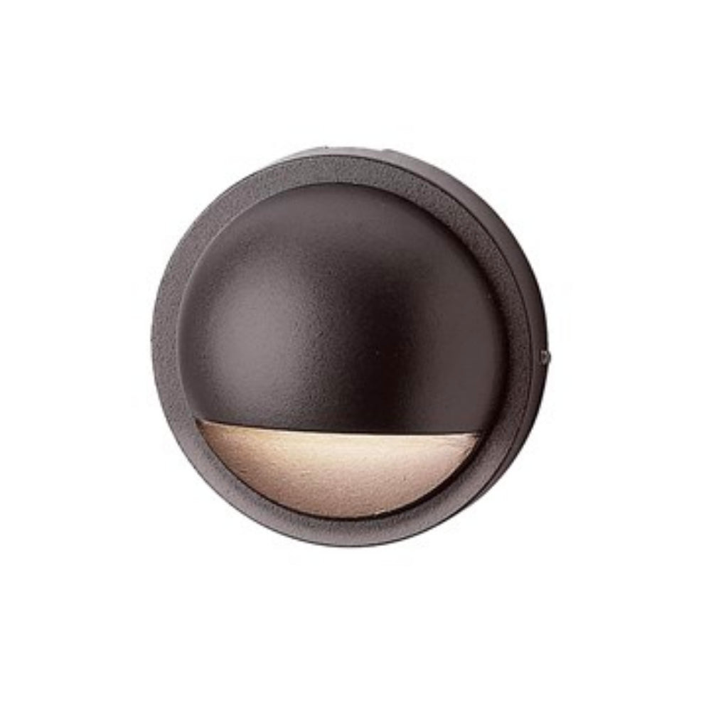 Kichler Six Groove 12V Half Moon Deck Light, Architectural Bronze