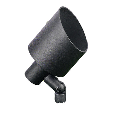 Black Vista GR-5237 low-voltage landscape up light housing shown without lamp; die-cast aluminum body and adjustable composite knuckle for aiming.