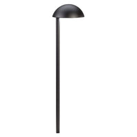 Kichler Eclipse 15423BKT 12V side-mount path light in Textured Black, dome-cap design on a white background.