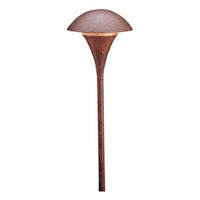 Kichler Eclipse 15236TZT 120V large dome path light in textured tannery bronze shown on white background with 9-inch dome and dome-cap design