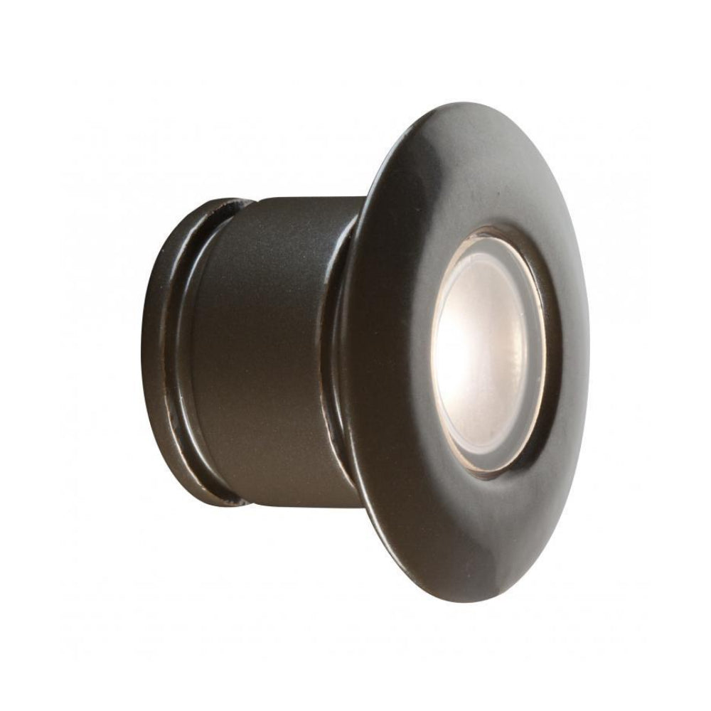 PO LED Wall Light — 1LED Spot Faceplate, Bronze Metallic
