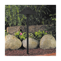 Vista PR-9217 black powder-coated die-cast aluminum path light with prismatic polycarbonate lens and 36-inch lead wire.