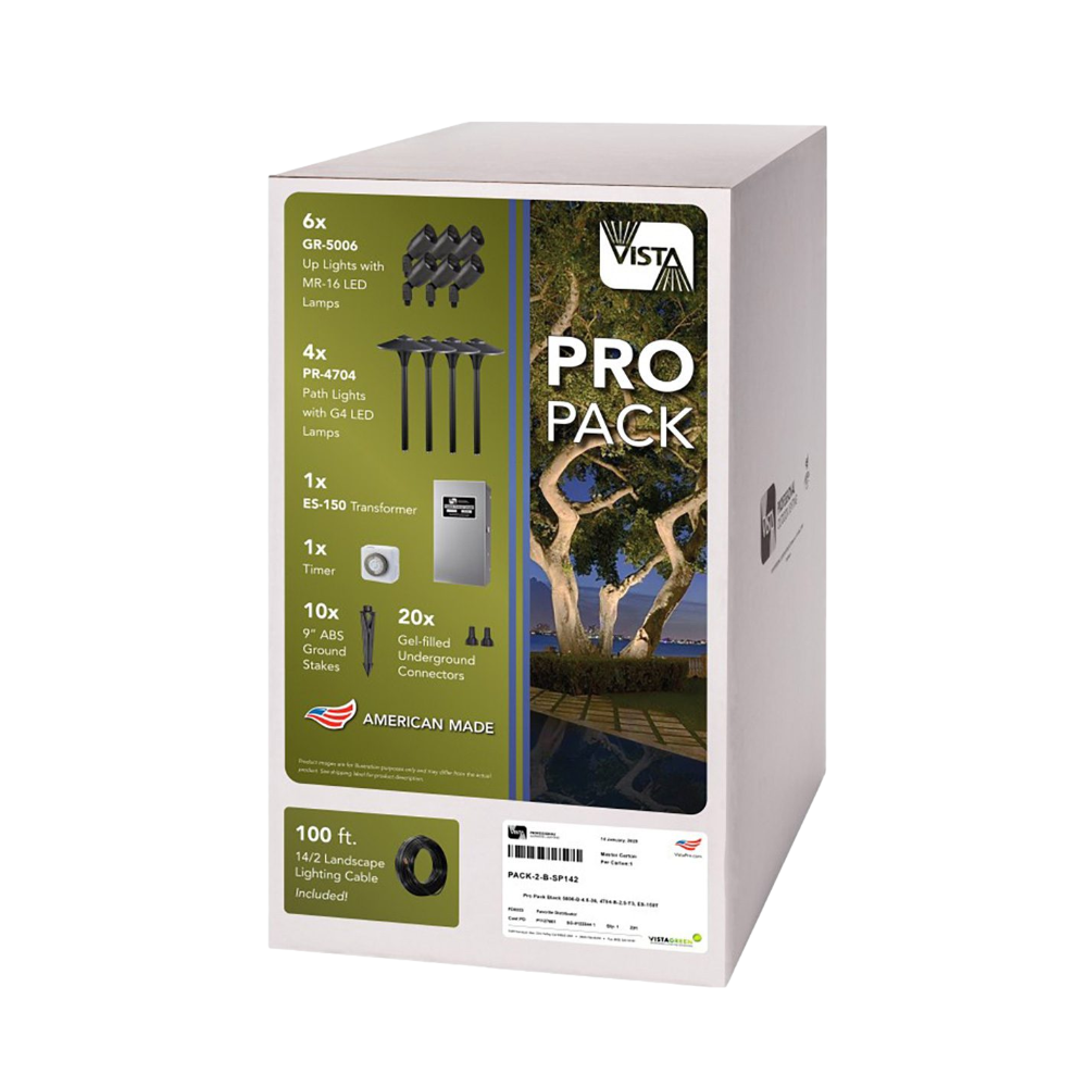 Vista Pro Pack Lighting Kit - 6 Uplights & 4 Path Lights