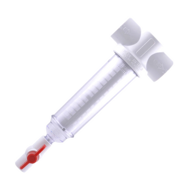 Close-up of Vu-Flow NT Series filter cap and 2-inch slip inlet, showing removable screen element access for routine flushing and maintenance.