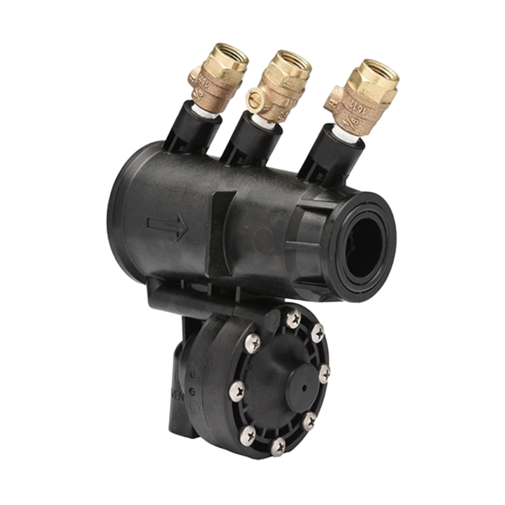 Wilkins RK1-375V 1" complete vessel repair kit showing replacement vessel assembly and rubber parts on a white background