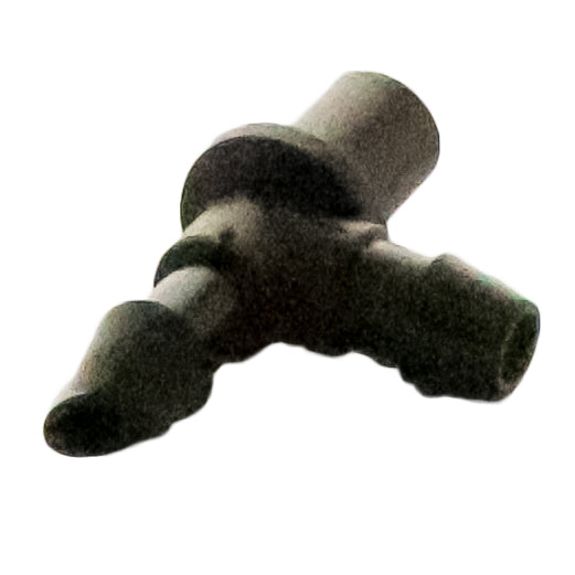 Rain Bird XBF2EL 1/4-inch barb elbow connector on white background showing both barbed ends and elbow profile for tubing connections.