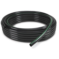 Rain Bird XBS100 1/2-inch blank drip tubing, 100-foot coil; black UV-resistant polyethylene with optional dual stripe for zone identification.