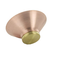 Close-up of the HC LED copper top assembly highlighting the LED aperture, driver-on-board design, and hammered copper texture.
