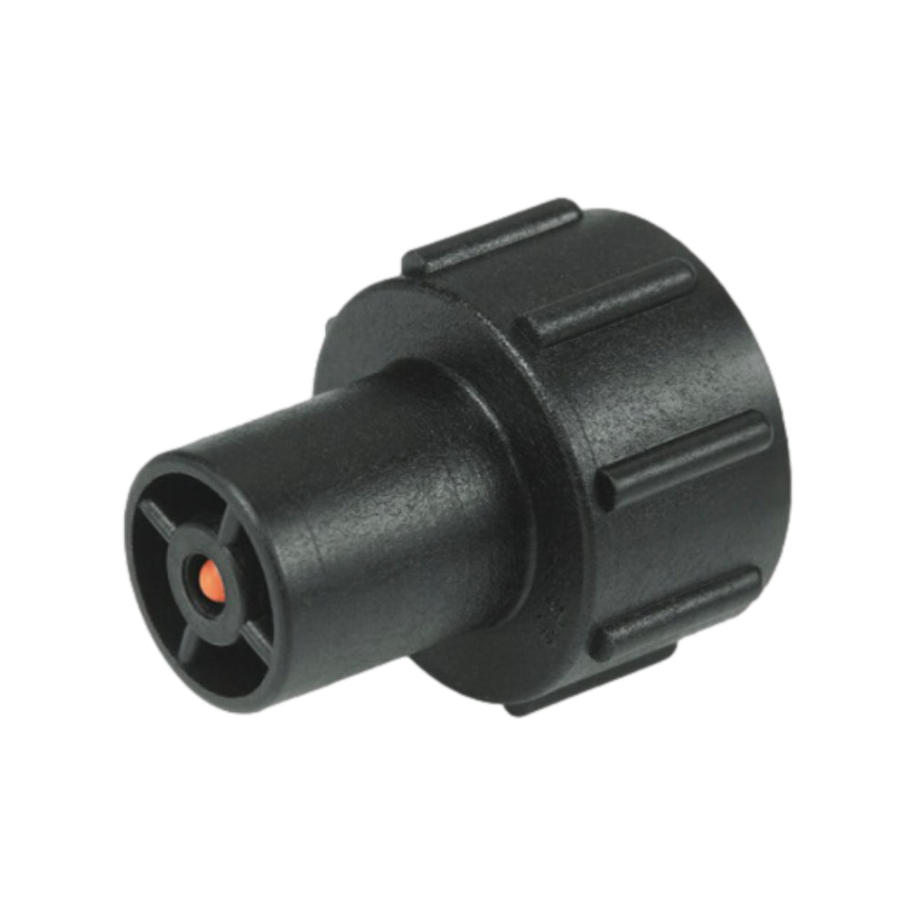 Toro T-FCH-H-FIPT 3/4-inch FPT automatic flush valve with thermoplastic blue body; threaded inlet and outlet visible for inline irrigation.