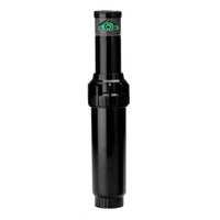 K-Rain ProSport 14003 rotor front view showing stainless steel 4-inch riser and triple-nozzle turret, 1-inch inlet, on white background