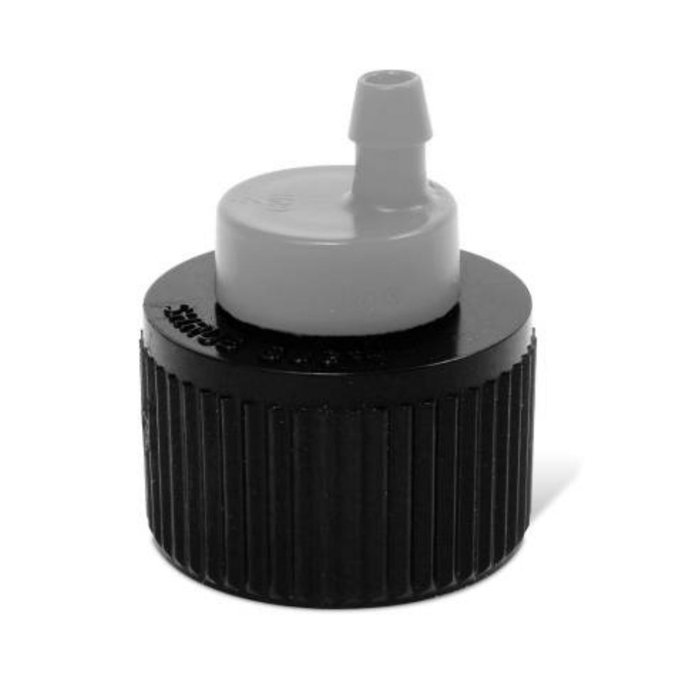 Rain Bird XT025 grey plastic drip transfer fitting showing 1/2-inch FPT inlet and 1/4-inch barbed outlet on white background for irrigation.