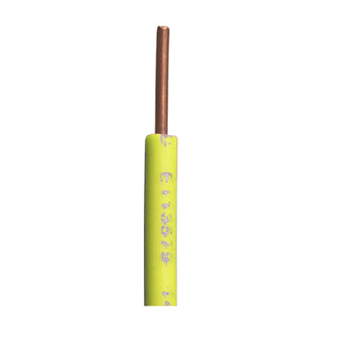 Yellow Paige Electric 14 AWG single-conductor irrigation wire on a 2500-foot spool; RHW insulated with a CPE outer jacket.